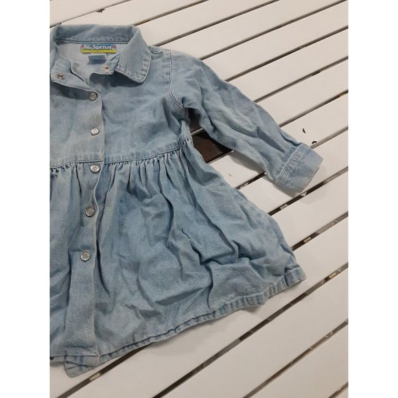 Baby Superstore Denim Toddler Dress Size 3T - Picture 4 of 7